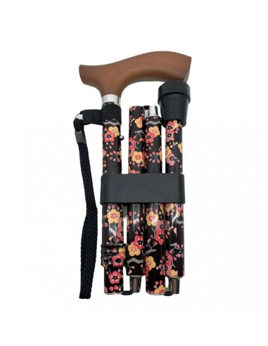 Vikbar käpp Flower Yellow/Pink