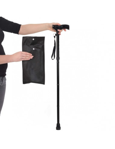 Vitility käpp vikbar svart 82-92cm