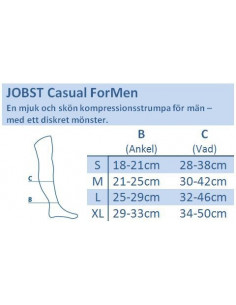 Jobst for Men Casual knä ccl 1 2