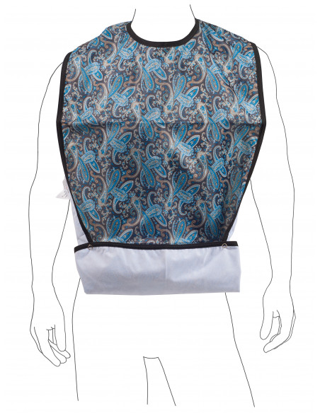 Haklapp Absorba blå paisley